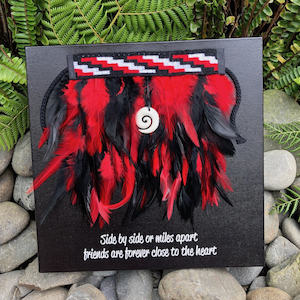 Mahi Toi Art Wall Art: "Side By Side Or Miles Apart Friends Are Forever Close To The Heart" Wall Art