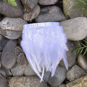White Saddle Feathers