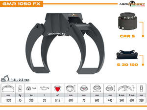 Grapples 1: AGRIFOREST GMR 1050FX Log Grapple