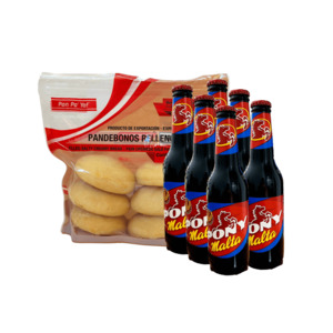 Pony Malta + Stuffed Pandebonos Pan Pa’ Ya Combo