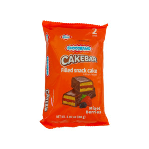 Cakebar filled with Mixed berries jam