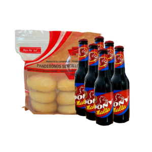 Products: 6 Pack Pony Malta + Pandebonos Pan Pa’ Ya Combo