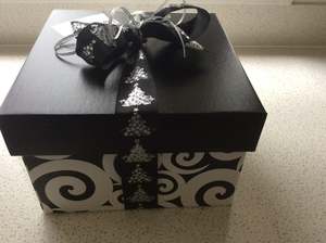 A Black & White Swirl Gift Box - Small (Fill with your own selection of products)