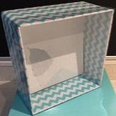 An Aqua & White Gift Box with Clear Lid - Small (Fill up with your own selection&hellip;