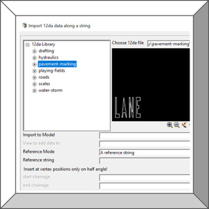 Products: 12dPL 4do Import 12da File along string