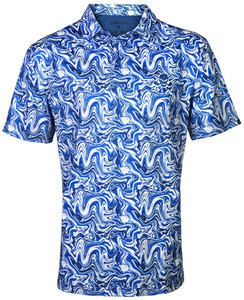 Stryker Cool-Stretch Men’s Golf Shirt (Blue) Tattoo Golf