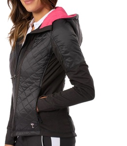 Hooded Windbreaker Jacket Black/Hot Pink Tattoo Golf