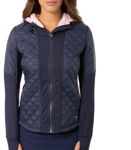 Hooded Windbreaker Jacket Navy/Light Pink Tattoo Golf