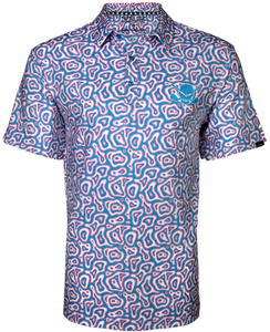 Vapor Cool-Stretch Men’s Golf Shirt (Blue) Tattoo Golf