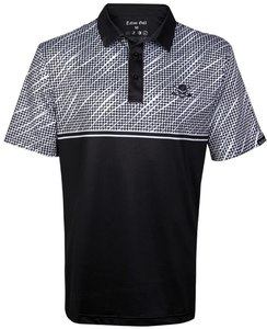Products: Houndstooth Cool-Stretch Men’s Golf Shirt (Black) Tattoo Golf