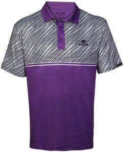 Houndstooth Cool-Stretch Men’s Golf Shirt (Purple) Tattoo Golf