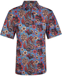 Dragon vs Koi Cool-Stretch Men’s Golf Shirt (Multicolor) Tattoo Golf