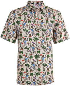 Summertime Cool-Stretch Men’s Golf Shirt (Sand) Tattoo Golf