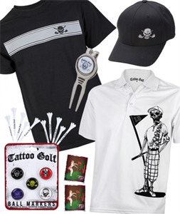 The Par 5 – Mr. Bones Men’s Tattoo Golf Bundle Tattoo Golf