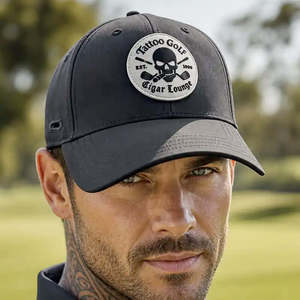 Products: Cigar Lounge Performance Golf Hat (Black) Tattoo Golf