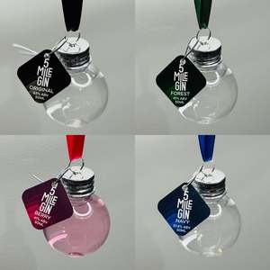Spirits: 5 Mile Gin Baubles: Set of 4