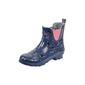 Devonport Gumboot Navy/Pink (Border Collies)