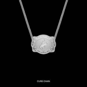 Jewwellery: Spurwest Mini Belt Buckle Necklace (Bronc) Silver
