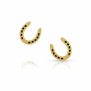 Montana Silversmiths Lucky You Gold Horseshoe Earrings