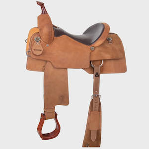 Saddles: Cody Crow Ranch Rider Roughout 16" Wide Gullet