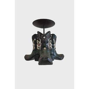 Home Ware: Western Boot Candle Holder