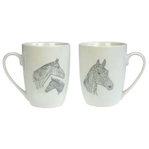 Home Ware: Mare & Foal Mug Set / 2x Mugs