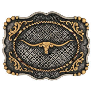 Montana Silversmiths Framed Longhorn Buckle
