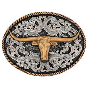 Montana Silversmith Two Tone Longhorn Buckle
