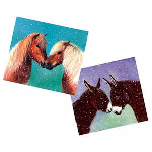 School Stationary: Ponies/Donkeys Xmas Card