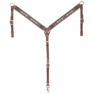 Circle Y Buckskin Beaded Breast Collar