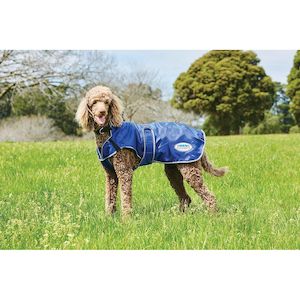 Dog Coats: Weatherbeeta Comfitec Windbreaker Deluxe Dog Coat Blue/Grey/White