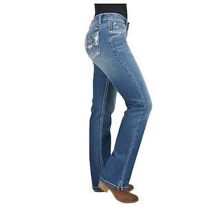 Jean Sale: Pure Western Womens Maryanne Straight Leg Jeans