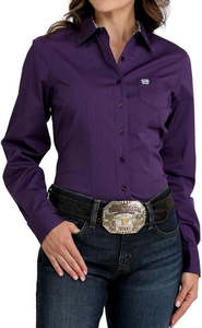Rider Wear: Cinch Women's Purple Stripe Stretch Shirt
