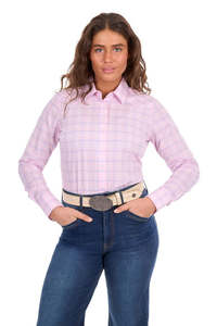 Wrangler Women’s Essie Check Western Long Sleeve Shirt
