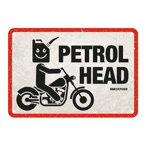Workshop Accessories: Oxford Garage Metal Sign: "Petrol Head"