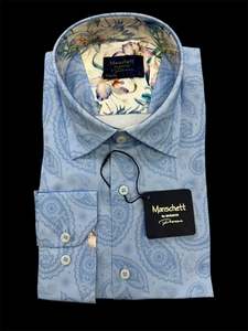 Shirts: Manschett Azure Paisley