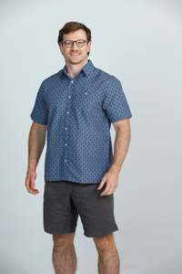 Short Sleeved Shirts: Ironcheater Blue