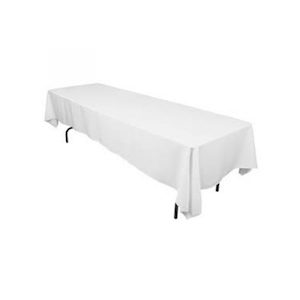 Products: Tablecloth Long White 2.4m Tauranga Party Hire Website