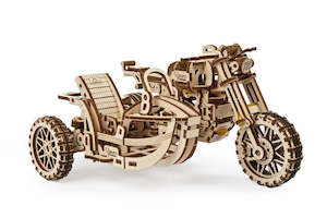 Ugears: Ugears Scrambler UGR10 Motorbike with Sidecar