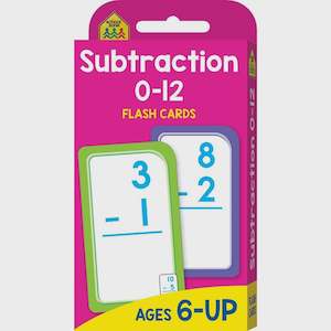 School Zone: Subtraction 0-12 Flash Cards (2017 Ed)