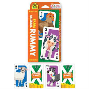 School Zone: School Zone Farm Animal Rummy Flash Card Game