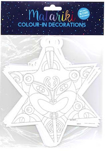 Jigsaws Puzzles: NZ Matariki Colour-In Star Set 25cm 36pc