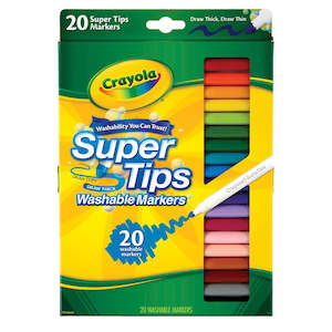 Art Supplies: Crayola Washable Super Tips Markers 20Pk