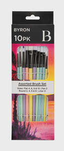 Art Supplies: Byron Pastel Brush Set10pk