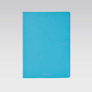 Art Supplies: FABRIANO ECOQUA NOTEBOOK STAPLED DOTS A5 TURQUOISE 40SHTSHTS