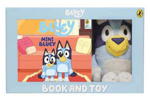 Children Non Fiction: Bluey: Mini Bluey and Bluey Toy Box Set: Book and Plush Toy Gift for Little Bluey Fans