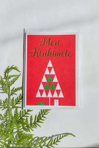 Fathers Day Cards: Meri Kirihimete (Whero)