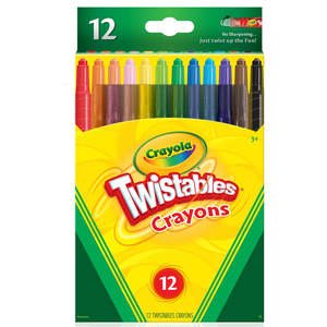 CRAYOLA TWISTABLE CRAYONS PK 12
