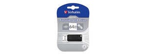 VERBATIM STORE AND GO USB DRIVE PINSTRIPE BLACK 64GB