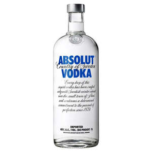 Vodka: Absolut Vodka 1L